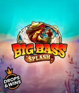 Get hooked on the action-packed world of Big Bass Splash slot by Pragmatic Play, showcasing a vibrant fish splashing out of water. This graphic depicts the spirit of fishing with vivid text and exciting visuals. Ideal for fishing enthusiasts, promising a thrilling gaming experience. 