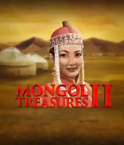 Step into the vibrant culture of Mongolia with the Mongol Treasures 2 game by Endorphina, featuring a graceful Mongolian woman clothed in traditional attire against a pastoral Mongolian steppe backdrop. This graphic portrays the essence of Mongolian tradition, providing a memorable visual adventure. 